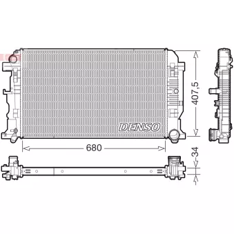 Radiateur, refroidissement du moteur DENSO DRM32053