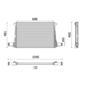 Intercooler, échangeur MAHLE CI 711 000P