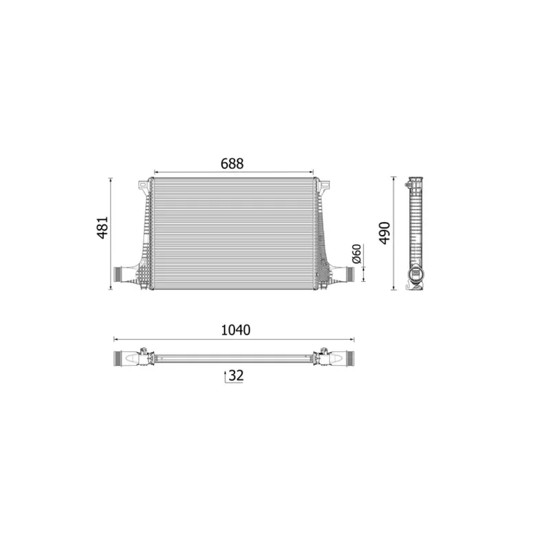 Intercooler, échangeur MAHLE CI 711 000P