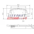 Jeu de 4 plaquettes de frein arrière FAST FT29162 - Visuel 1