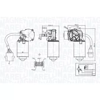 Moteur d'essuie-glace MAGNETI MARELLI 064370800010