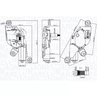 Moteur d'essuie-glace MAGNETI MARELLI 064371000010