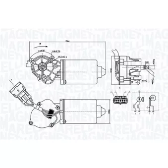 Moteur d'essuie-glace MAGNETI MARELLI 064372000010