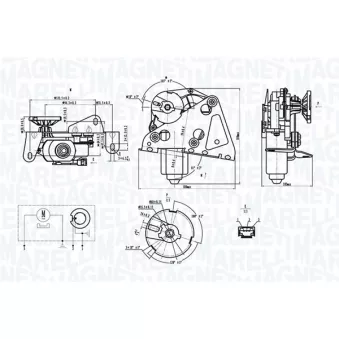 Moteur d'essuie-glace MAGNETI MARELLI 064374400010