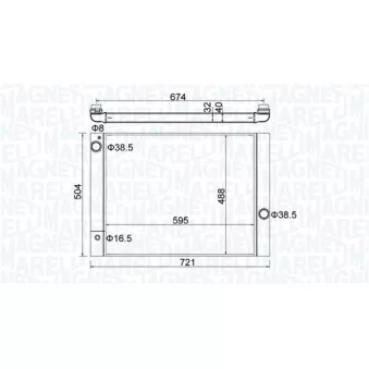 Radiateur, refroidissement du moteur MAGNETI MARELLI 350213202600