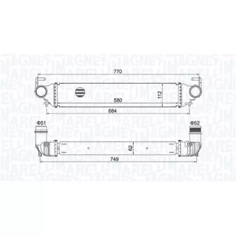 Intercooler, échangeur MAGNETI MARELLI 351319205620