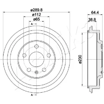 Tambour de frein ASHIKA 56-00-0911