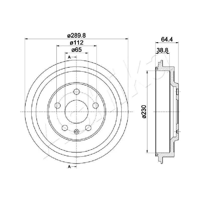 Tambour de frein ASHIKA 56-00-0911