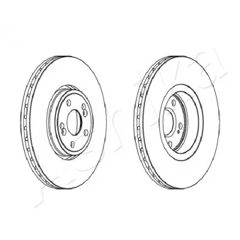 Jeu de 2 disques de frein avant ASHIKA 60-00-0704
