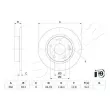 Jeu de 2 disques de frein arrière ASHIKA 61-04-428C - Visuel 2