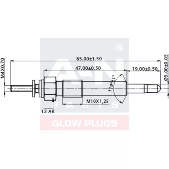 Bougie de préchauffage A-N PARTS A-N085208