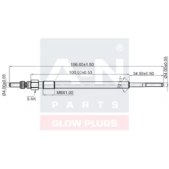 Bougie de préchauffage A-N PARTS A-N157034