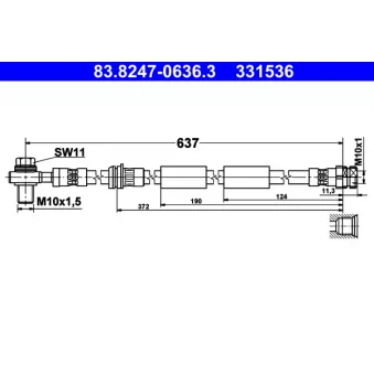 Flexible de frein ATE 83.8247-0636.3