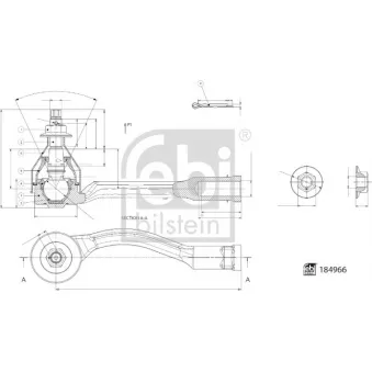 Rotule de barre de connexion avant gauche FEBI BILSTEIN 184966