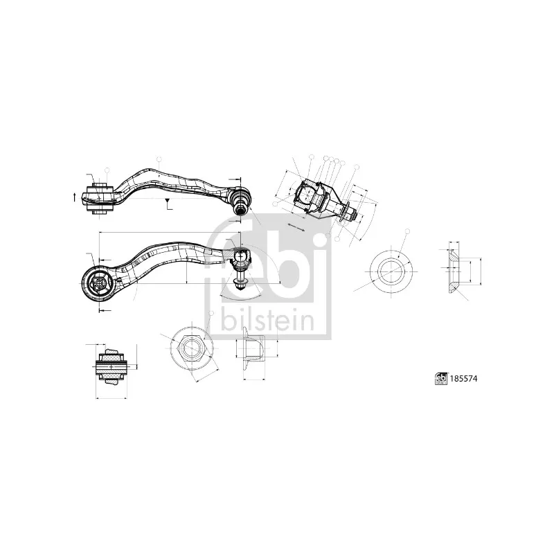 Triangle ou bras de suspension (train avant) FEBI BILSTEIN 185574