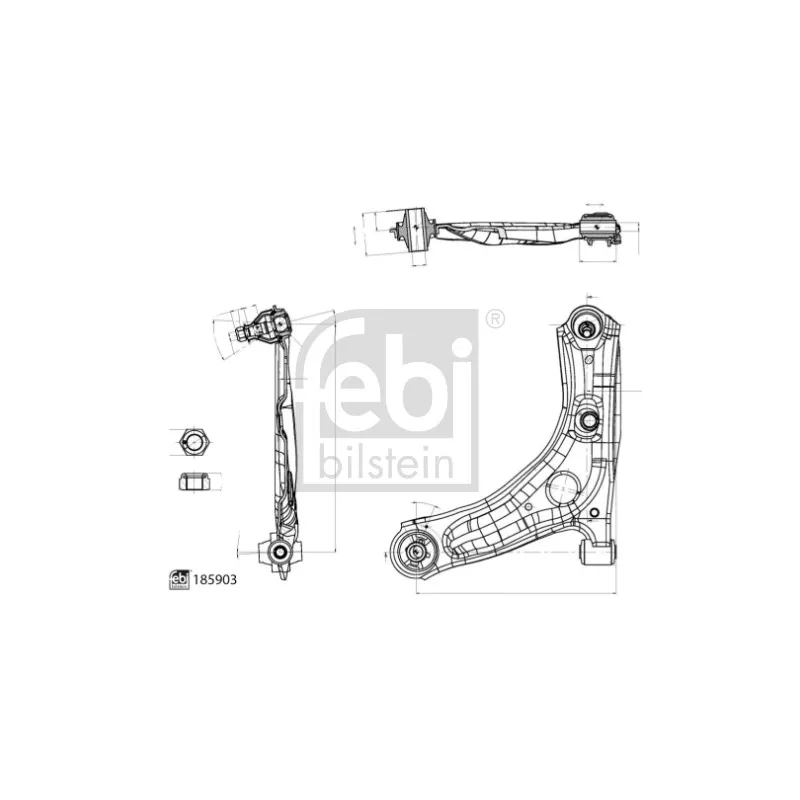 Triangle ou bras de suspension (train avant) FEBI BILSTEIN 185903