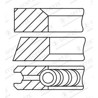 Jeu de segments de pistons GOETZE ENGINE 08-123400-40