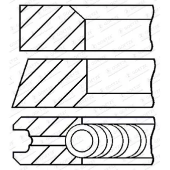 Jeu de segments de pistons GOETZE ENGINE 08-123405-30