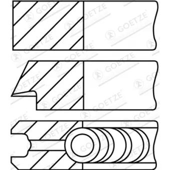 Jeu de segments de pistons GOETZE ENGINE 08-432200-30