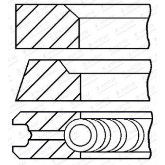 Jeu de segments de pistons GOETZE ENGINE 08-434207-00