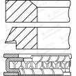 Jeu de segments de pistons GOETZE ENGINE 08-444800-10 - Visuel 2