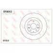 Jeu de 2 disques de frein avant TRW DF8043 - Visuel 1