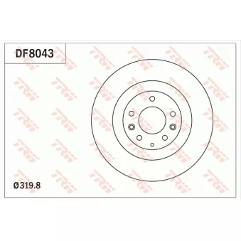 Jeu de 2 disques de frein avant TRW DF8043