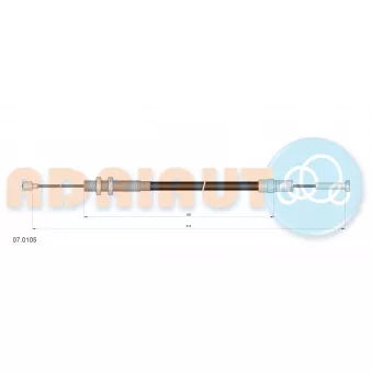 Tirette à câble, commande d'embrayage ADRIAUTO 07.0105