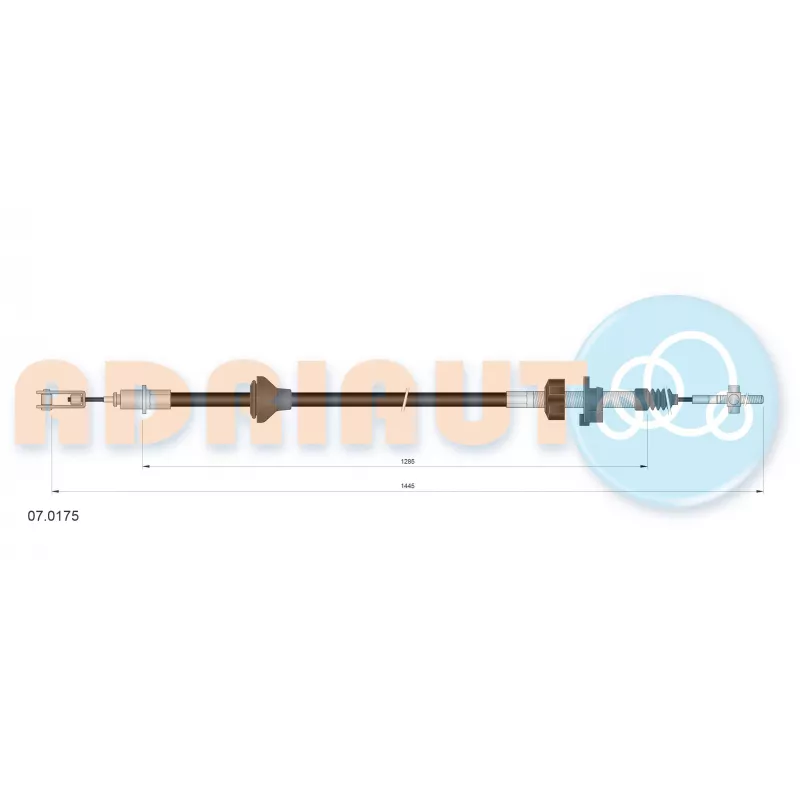 Tirette à câble, commande d'embrayage ADRIAUTO 07.0175
