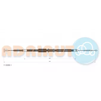 Tirette à câble, frein de stationnement arrière droit ADRIAUTO 11.0230.1