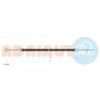 Tirette à câble, frein de stationnement ADRIAUTO 11.0247