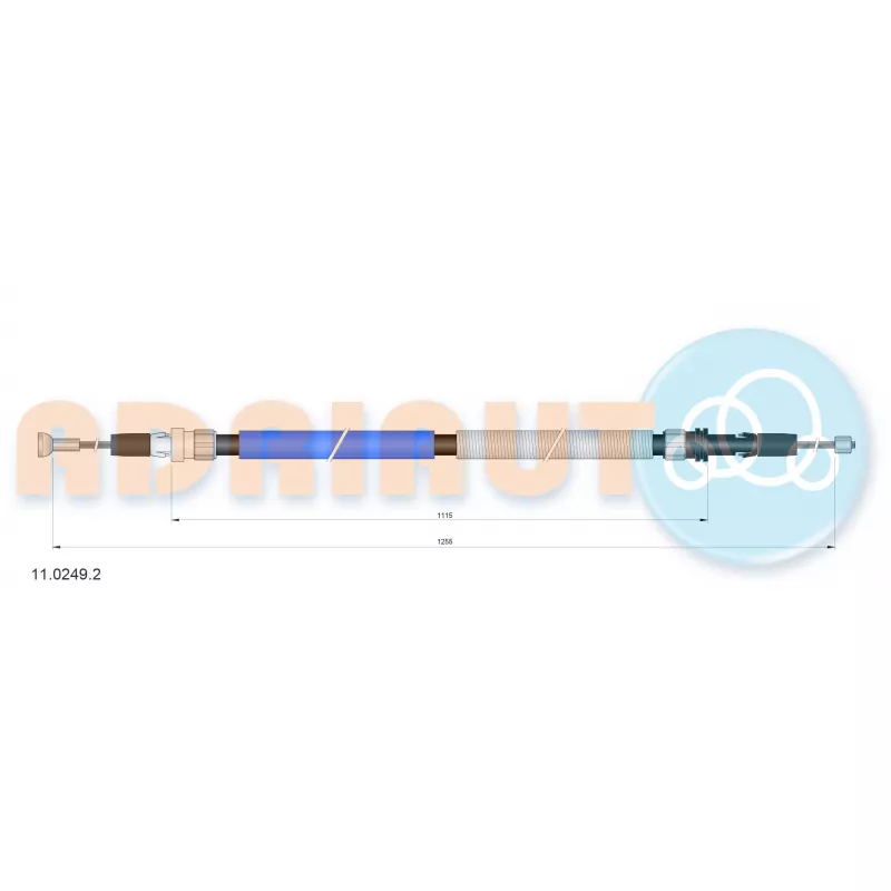 Tirette à câble, frein de stationnement ADRIAUTO 11.0249.2