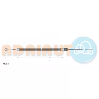 Tirette à câble, frein de stationnement ADRIAUTO 11.2218