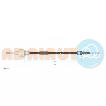 Tirette à câble, commande d'embrayage ADRIAUTO 13.0101