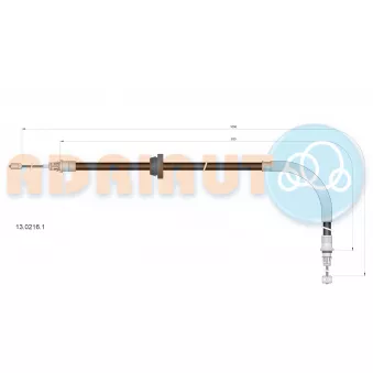 Tirette à câble, frein de stationnement ADRIAUTO 13.0216.1