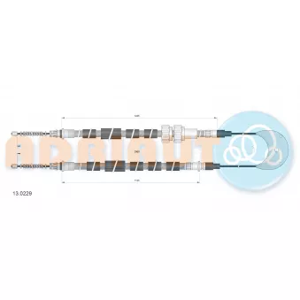 Tirette à câble, frein de stationnement ADRIAUTO 13.0229
