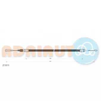 Tirette à câble, frein de stationnement ADRIAUTO 27.0213