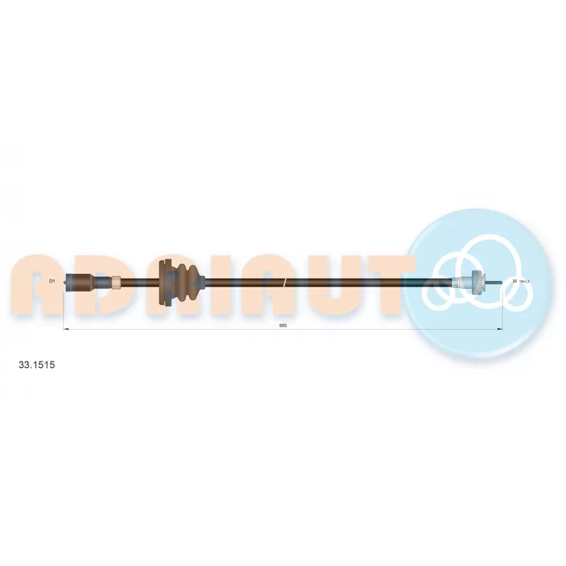 Câble flexible de commande de compteur ADRIAUTO 33.1515