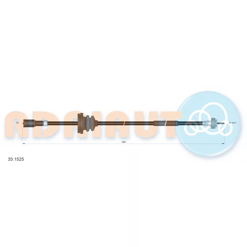 Câble flexible de commande de compteur ADRIAUTO 33.1525