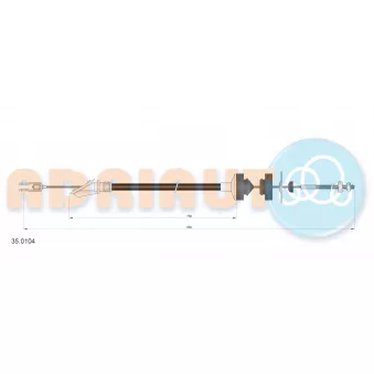 Tirette à câble, commande d'embrayage ADRIAUTO 35.0104