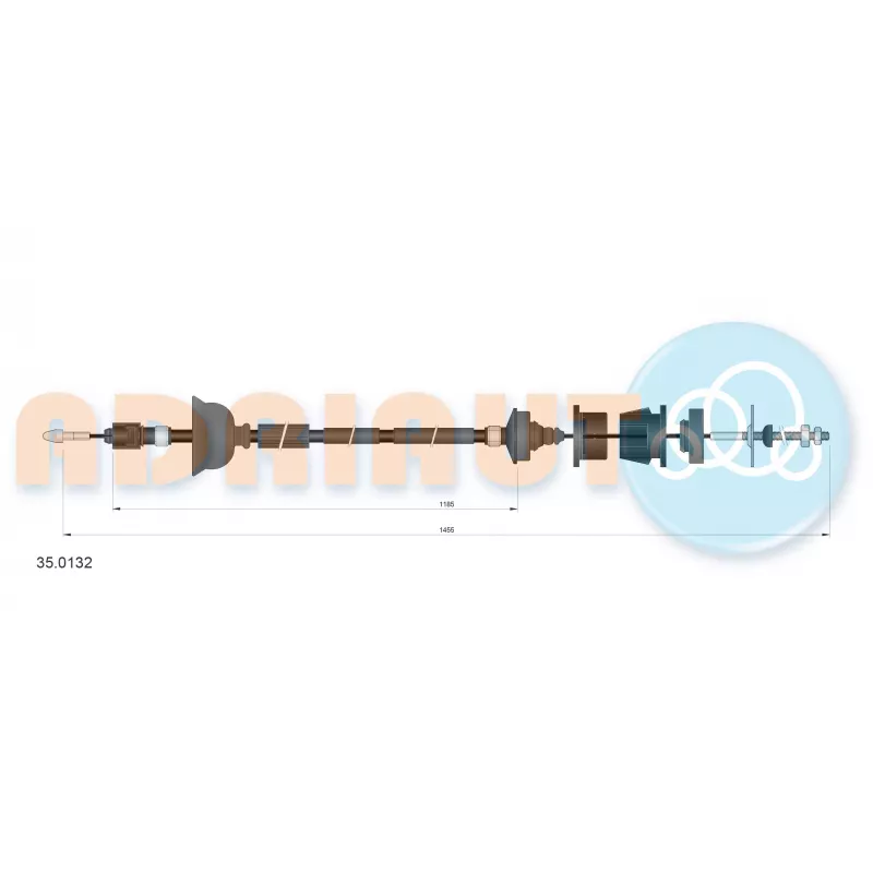 Tirette à câble, commande d'embrayage ADRIAUTO 35.0132