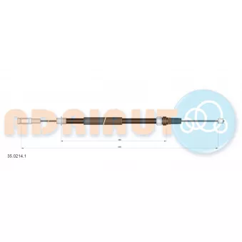 Tirette à câble, frein de stationnement arrière droit ADRIAUTO 35.0214.1