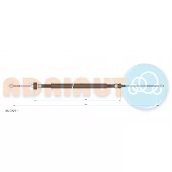 Tirette à câble, frein de stationnement ADRIAUTO 35.0227.1