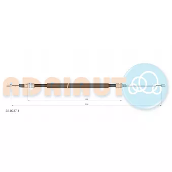 Tirette à câble, frein de stationnement ADRIAUTO 35.0237.1