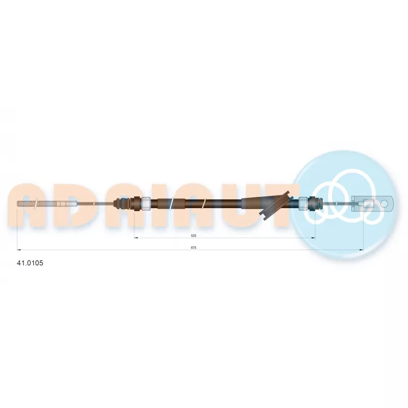 Tirette à câble, commande d'embrayage ADRIAUTO 41.0105