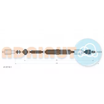 Tirette à câble, commande d'embrayage ADRIAUTO 41.0110.1