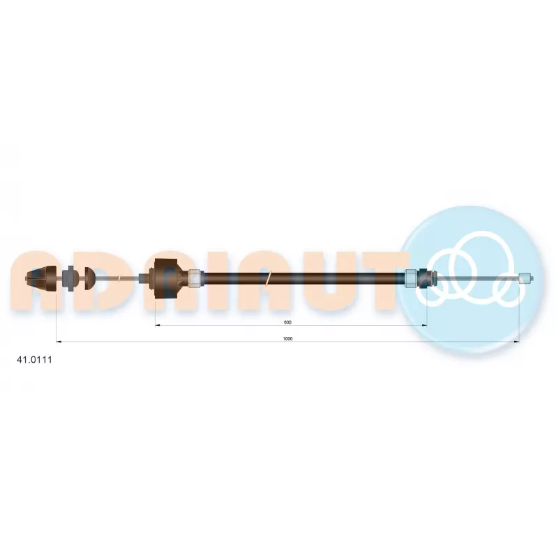 Tirette à câble, commande d'embrayage ADRIAUTO 41.0111