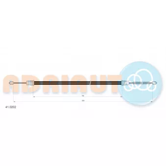 Tirette à câble, frein de stationnement arrière gauche ADRIAUTO 41.0202