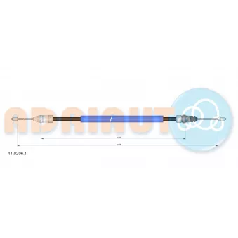 Tirette à câble, frein de stationnement ADRIAUTO 41.0206.1