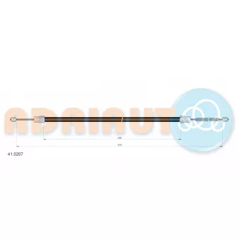 Tirette à câble, frein de stationnement arrière droit ADRIAUTO 41.0207